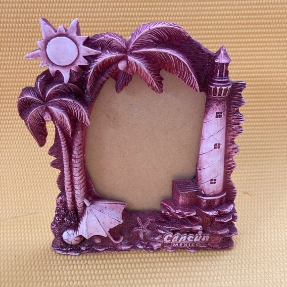 unbranded Other - Cancun Mexico Beach 3D Photo Picture Frame Desktop Holds 4” X 6” Photo